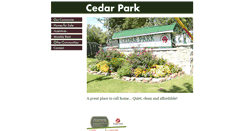 Desktop Screenshot of cedarparkmhc.com